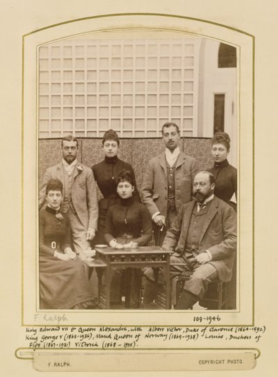 Portrait of King Edward VII, Queen Alexandra, and Their Children by F. Ralph